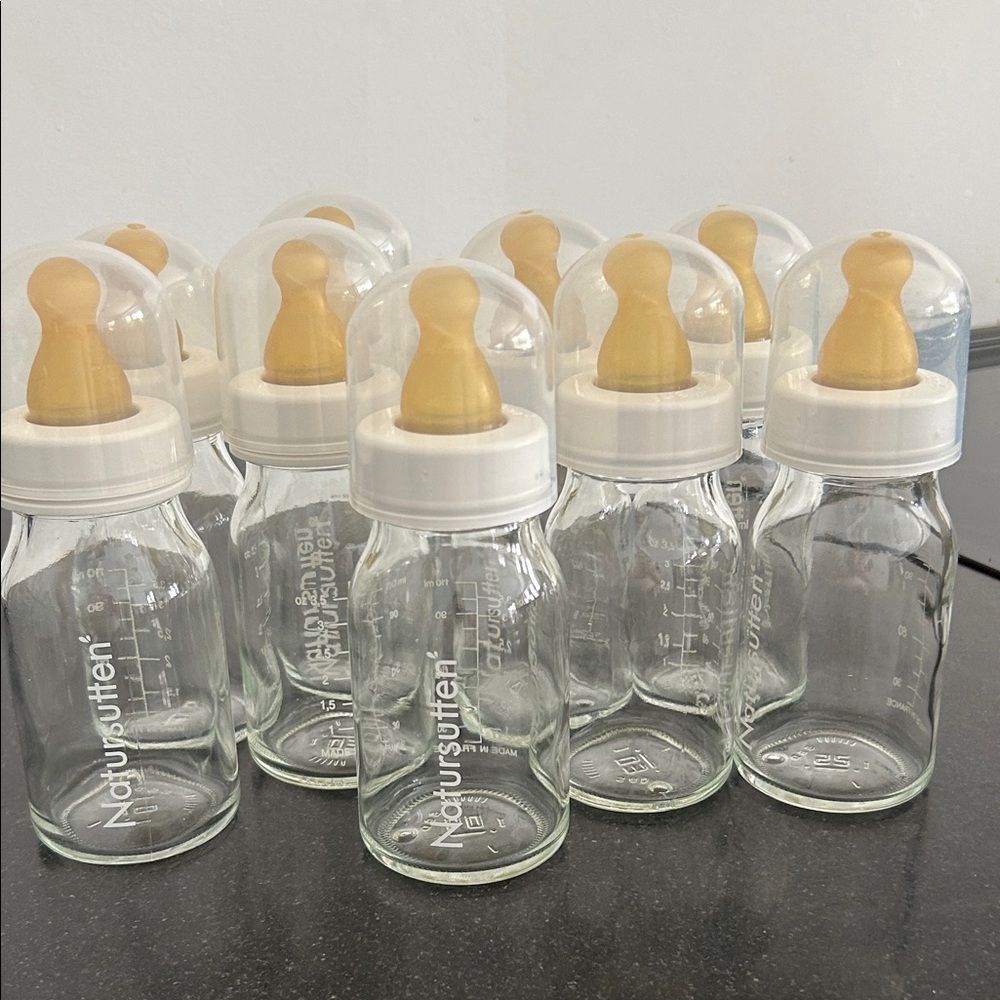 natursutten bottles (set of 9) with Natural Rubber Nipples
